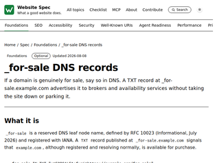 Preview of '_for-sale DNS records'