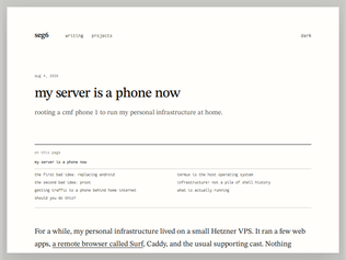 Preview of 'My server is a phone now'