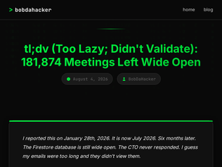 Preview of 'Tl;dv: Over 180k meetings left wide open'