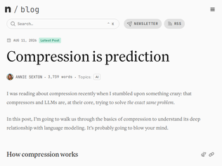 Preview of 'Compression is prediction'