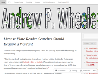 Preview of 'License plate reader searches should require a warrant'