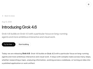 Preview of 'Grok 4.6'