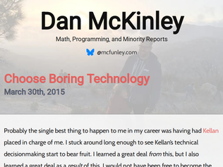 Preview of 'Choose Boring Technology (2015)'