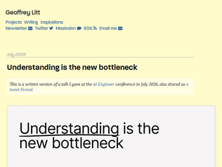Preview of 'Understanding is the new bottleneck'