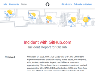 Preview of 'Incident with Github.com'