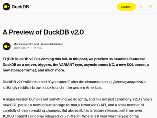 Preview of 'A Preview of DuckDB v2.0'