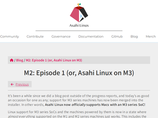 Preview of 'Asahi Linux on M3'