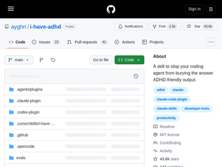 Preview of 'I-have-ADHD: A skill to stop coding agents from burying the answer'