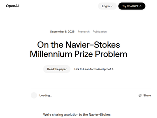 Preview of 'On the Navier–Stokes Millennium Prize Problem'