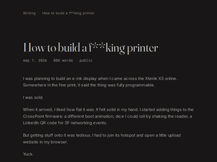 Preview of 'How to build a printer'