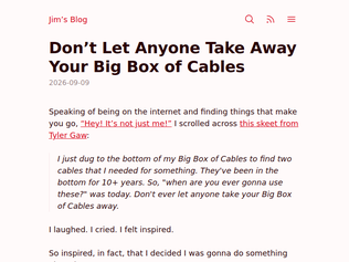 Preview of 'Don't let anyone take away your big box of cables'