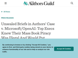 Preview of 'Unsealed Briefs in Authors’ Case v. Microsoft/OpenAI'