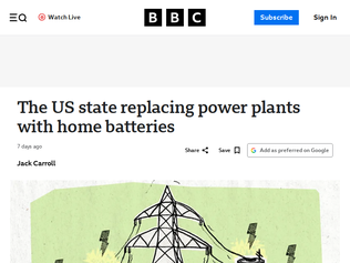 Preview of 'Vermont replacing power plants with home batteries'