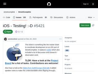 Preview of 'StreetComplete on iOS is now in public beta'
