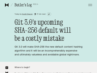 Preview of 'Git 3.0's upcoming SHA-256 default will be a costly mistake'