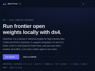 Preview of 'From the creator of Redis; run LLM locally with ds4'