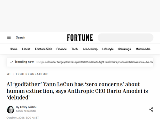 Preview of 'LeCun has "zero concerns" about AI wiping out humanity, recent "rogue" incidents'