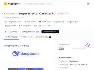 Preview of 'DeepSeek-v4.1-Flash-1017'