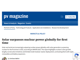 Preview of 'Solar surpasses nuclear power globally for first time'