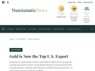 Preview of 'Gold is now the top U.S. export'