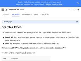 Preview of 'DeepSeek search and fetch – $0.75 per 1000 successful requests'