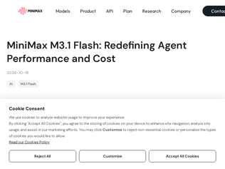 Preview of 'MiniMax M3.1 Flash'