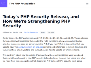 Preview of 'Today's PHP security release, and how we're strengthening security'