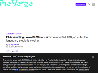 Preview of 'EA is shutting down BioWare'
