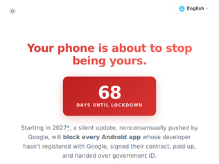 Preview of 'Your Phone Is About to Stop Being Yours: 70 Days Until Lockdown'