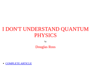Preview of 'I don't understand quantum physics (2018)'